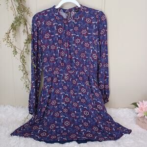 Forever 21 Winter Sleeve Gold Buttoned Boho Mini Dress L